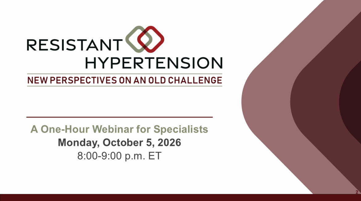 Specialist Focused Hypertension LIVE Webinar - Oct 5th, 2026