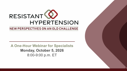 Specialist Focused Hypertension LIVE Webinar - Oct 5th, 2026